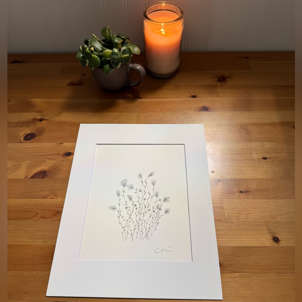 New Original Signed Artwork Ink and Watercolor on Paper